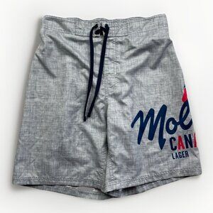Molson Canadian Lager Promo Board Shorts Mens Grey Swim Summer Beer Party Read*